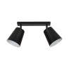 Plafonnier Design Prism Métal 2 lampes Spots Noires et Blanches Style Moderne 