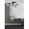 Plafonnier Design BRENDI 6B BL 6xE14 - noir / fumé 