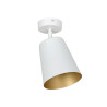 Plafonnier Design Prism Métal une Lampe Spot Blanc/Dorée Style Moderne 