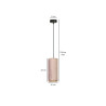 Suspension Design Bente Tissu une Lampe Tube Rose Style Vintage 