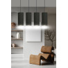 Suspension Design Bente Tissu 4 lampes Tubes Noireses Style Chic 