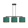 Suspension Design Hilde Métal 3 lampes Cylindres Vertes Style Moderne 