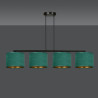 Suspension Design Hilde Métal 4 lampes Cylindres Vertes Style Moderne 