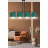 Suspension Design Hilde Métal 4 lampes Cylindres Vertes Style Moderne 