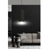 Suspension Design Bente Tissu une Lampe Tube Noire Style Chic 