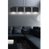 Suspension Design Hilde Métal 4 lampes Cylindres Noires Style Moderne 