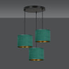 Suspension Design Hilde Métal 3 lampes Cylindres Vertes Style Moderne 