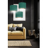 Suspension Design Hilde Métal 3 lampes Cylindres Vertes Style Moderne 