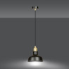 Suspension Design Ibor Métal une Lampe Coupole Suspendue Noire Style Moderne 