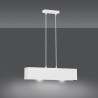 Suspension Design Gentor Métal 2 lampes Rectangles Blanches Style Minimaliste 