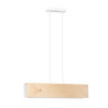 Suspension Design Carlo Métal et Contreplaqué 2 lampes Rectangles Blanches Style Scandinave 