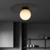 Plafonnier Design Solar Métal une Lampe Boule Cercle Blanche Style chic 