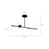 Lustres Design Bior Métal et Verre 4 lampes Boules Noires et Blanches Style Moderne 