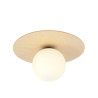 Plafonnier Design Kenzo Métal / Contreplaqué / Verre une Lampe Boule Beige Style Minimaliste 