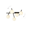 Plafonnier Design Smart Métal 5 lampes Boules Blanches Style Minimaliste 