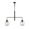 Suspension Design Lukka Métal 2 lampes Déportées Transparentes Style Minimaliste 