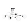 Plafonnier Design Pregos Métal 6 lampes Boules Déportées Blanches Style Minimaliste 