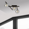 Plafonnier Design Smart Métal 3 lampes Boules Argentées Style Minimaliste 