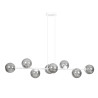 Suspension Design  Rossi Métal 8 lampes Boules Transparentes Style Chic 