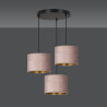 Suspension Design Hilde Métal 3 lampes Cylindres Roses Style Moderne 