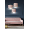 Suspension Design Hilde Métal 3 lampes Cylindres Roses Style Moderne 