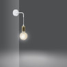 Suspension Design Vesio Métal une Lampe Boule Déporté Blanc Style Minimaliste 