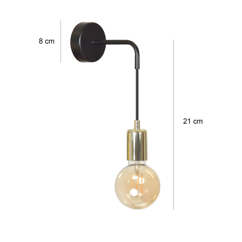 Suspension Design Vesio Métal une Lampe Boule Déporté Noire Style Minimaliste 