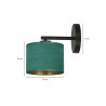 Applique Murale Design Hilde Métal une Lampe Cylindre Verte Style Moderne 