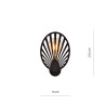 Applique Murale Design Talia Métal une Lampe feuille Noire Style Moderne 