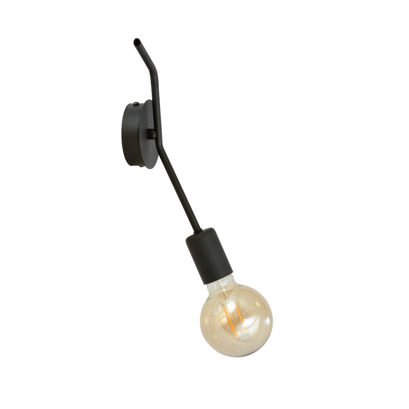 Plafonnier Design Frix Métal une Lampe Déporté Noire Style Moderne 