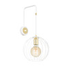 Applique Murale Design Albio Métal une Lampe Rond Cage Blanc Style Moderne 