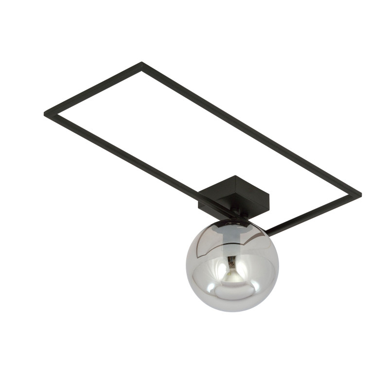 Plafonnier Design Imago Métal une Lampe Boule Argentée Style Industriel 