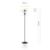 Lampe Sur Pied Design Nova Métal 3 lampes Boules Blanches Style Chic 