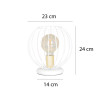 Lampe de chevet ALBIO LN1 BLANC 1xE27 - blanc 