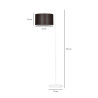 Lampe sur pied design TRAPO LP1 BLANC / WENGÉ 1xE27 - blanc 