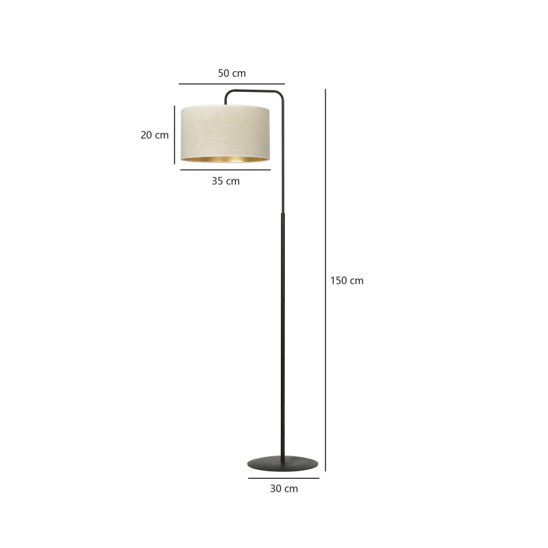 Lampe Sur Pied Design Hilde Métal une Lampe Cylindre Blanche Style Moderne 