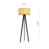 Lampe Sur Pied Design Aston Bois une Lampe Ronde Rotin et Noire Style Scandinave 