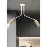 Plafonnier Design Verno Métal 2 lampes Tubes Blanches Style Minimaliste 