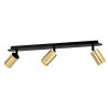 Plafonnier Design Zen Métal 3 lampes Tubes Noires Style Minimaliste 