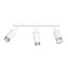 Plafonnier Design Hiro Métal 3 lampes Tubes Spots Blanches et CHROME Style Moderne 