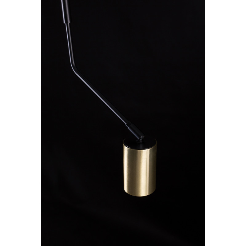 Plafonnier Design Verno Métal une Lampe Tube Noire Style Minimaliste 