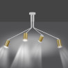 Plafonnier Design Verno Métal 4 lampes Tubes Blanches Style Minimaliste 