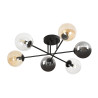 Plafonnier Design BRENDI 6B BL / MIX1 6xE14 - noir / multicolore 