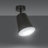 Plafonnier Design Prism Métal une Lampe Spot Noire/Blanc Style Moderne 