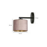 Applique Murale Design Hilde Métal une Lampe Cylindre Rose Style Moderne 