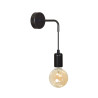 Applique Murale Design Multipo Métal une Lampe Boule Noire Style Chic 