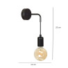 Applique Murale Design Multipo Métal une Lampe Boule Noire Style Chic 