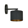 Applique Murale Design Hilde Métal une Lampe Cylindre Noire Style Moderne 