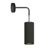 Applique Murale Design Bente velour une Lampe Tube Noire Style Chic