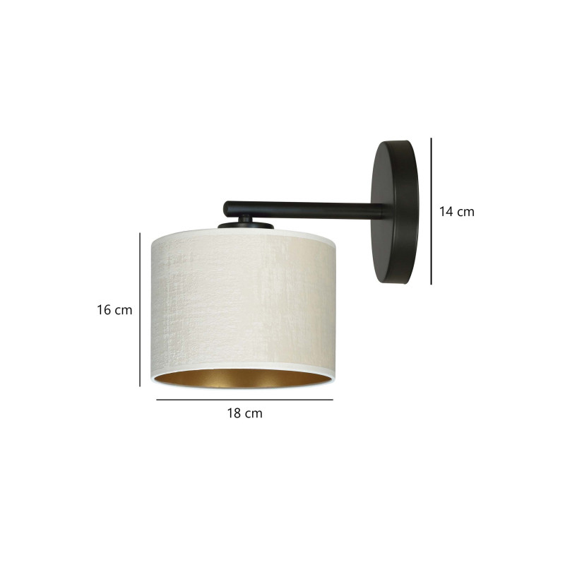 Applique Murale Design Hilde Métal une Lampe Cylindre Blanche Style Moderne 